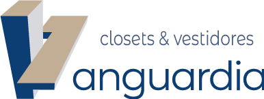 Logotipo de Closets Vanguardia con fondo obscuro